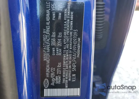 2023 Hyundai Elantra Limited from USA, damaged, VIN 5NPLP4AG9PH097093